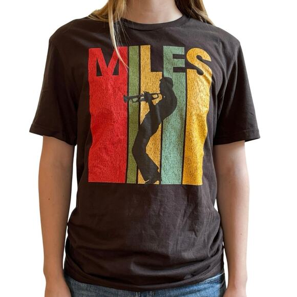 Miles Davis Black Graphic T-Shirt | Men’s Small Retro Jazz Tee - Picture 3 of 8